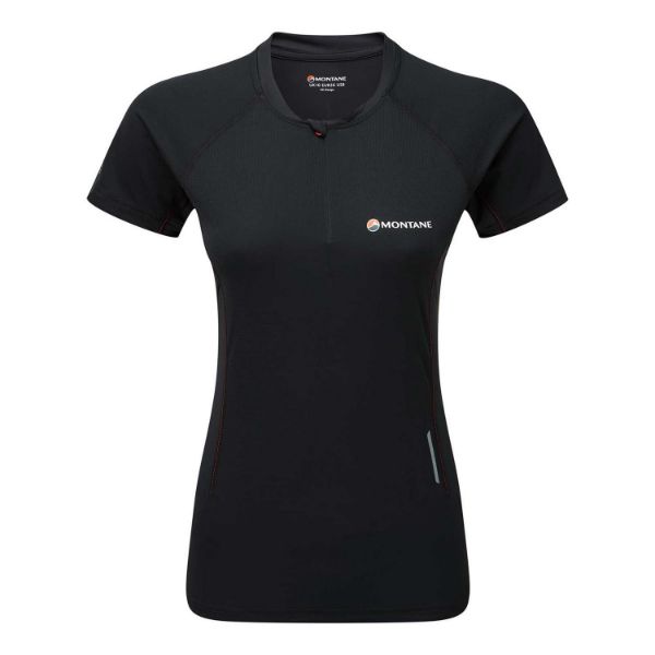 Montane Kvinnlig Snap Zip T-shirt Black